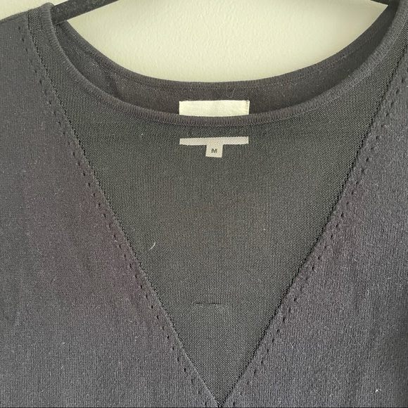 Sezane Tia Wool Blend Black Bodysuit Size Medium - Picture 4 of 10